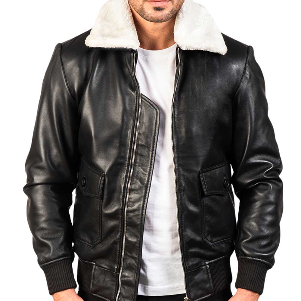 Vintage Shirt Collar Leather Jacket